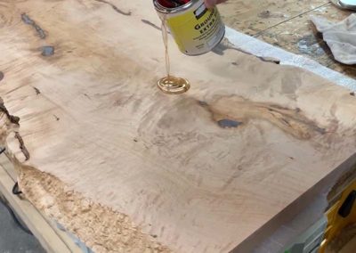 Adding Natural Oil Finish To Curly Maple