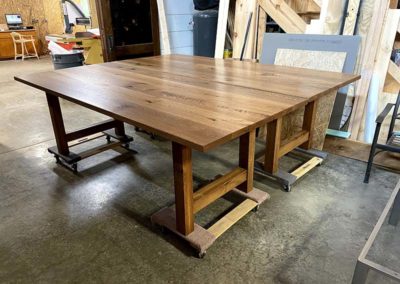 Custom Made White Oak Farmhouse Dining Tables