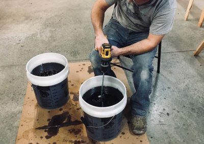 Mixing Black Epoxy For Custom Dining Table