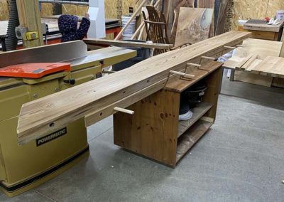Reclaimed Cypress Planks For Custom Countertop