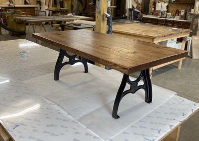 The Rustic White Oak Coffee Table Side View