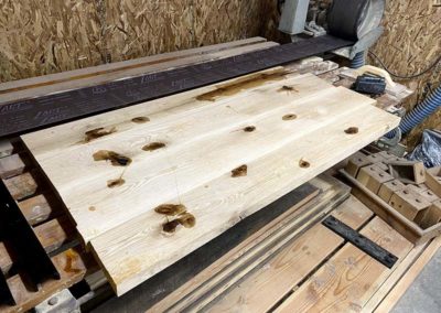 White Oak Boards Prepped For Custom Coffee Table